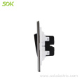 Stainless Steel Light Switch 3Gang 2Way Wide Rocker